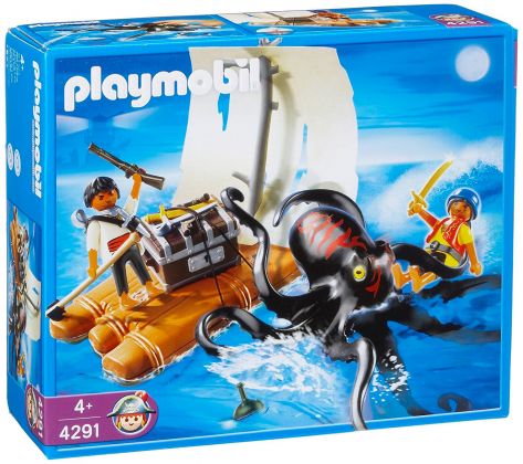 PLAYMOBIL Pirates 4291 Pieuvre géante avec radeau pirate