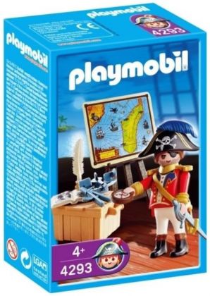 PLAYMOBIL Pirates 4293 Capitaine pirate avec carte