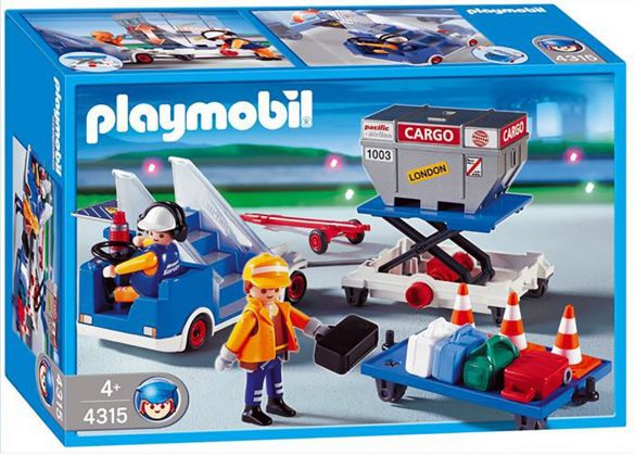 PLAYMOBIL City Action 4315 Agents / porte-containers / escalier mobile