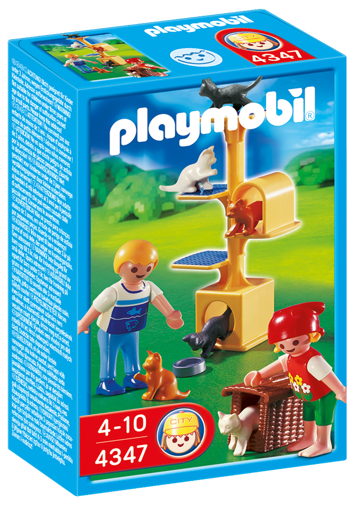 Playmobil City Life 4347 pas cher, Enfants et arbre à chats