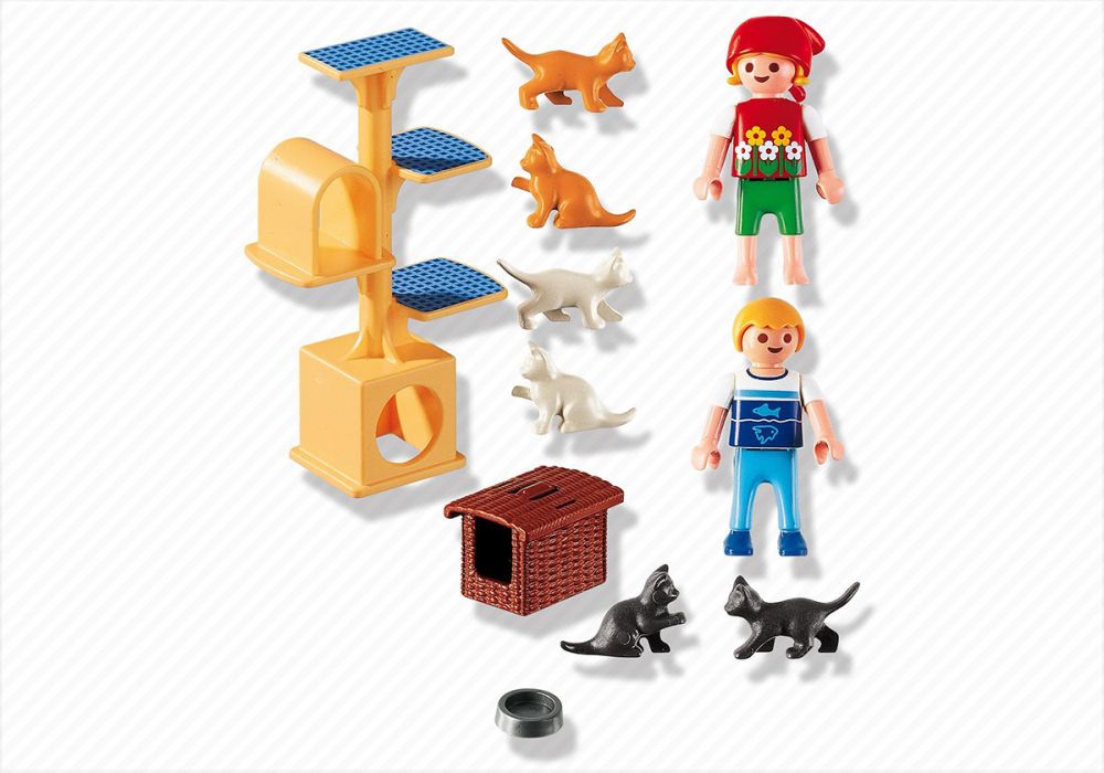 Playmobil City Life 5535 pas cher, Enfant avec chats
