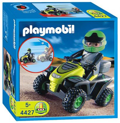 PLAYMOBIL Sports & Action 4427 Pilote / quad vert