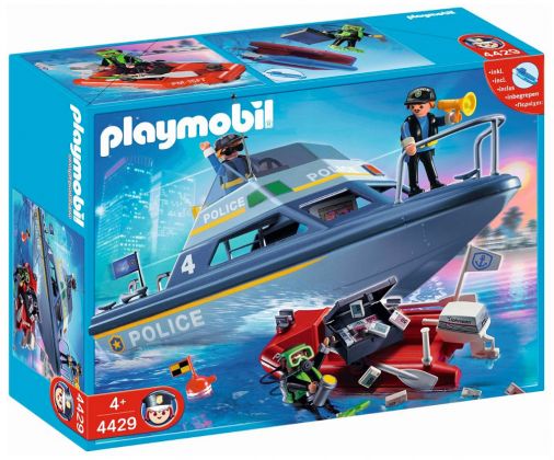 PLAYMOBIL City Action 4429 Vedette de police et bateau de bandit