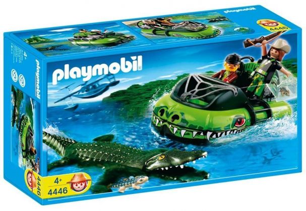 PLAYMOBIL Wild Life 4446 Braconniers et aéroglisseur avec alligator
