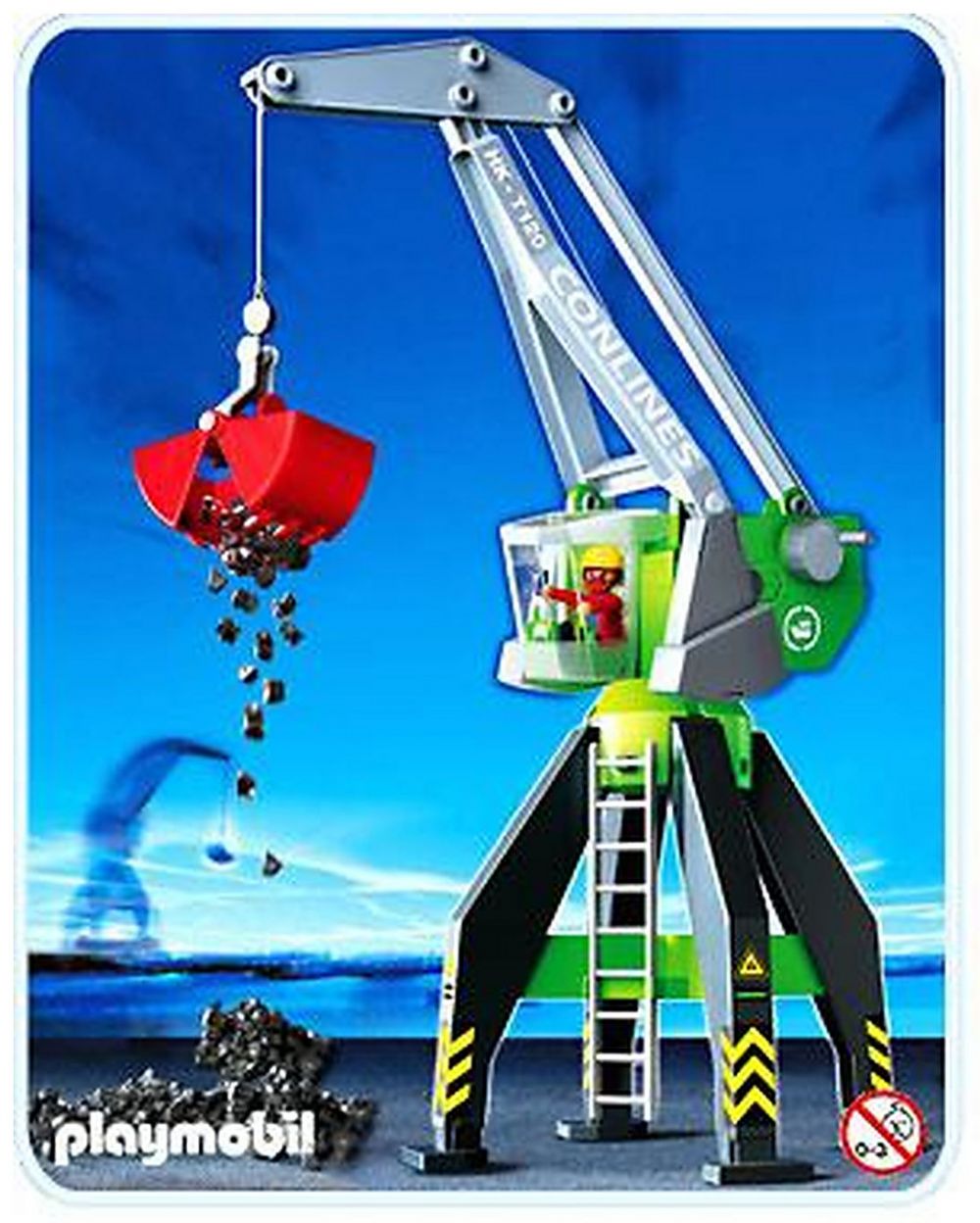 Playmobil grande grue portuaire 59 cm de haut de 2005 - Playmobil