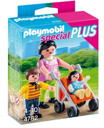 PLAYMOBIL Special Plus 4782 Maman avec enfants et landau