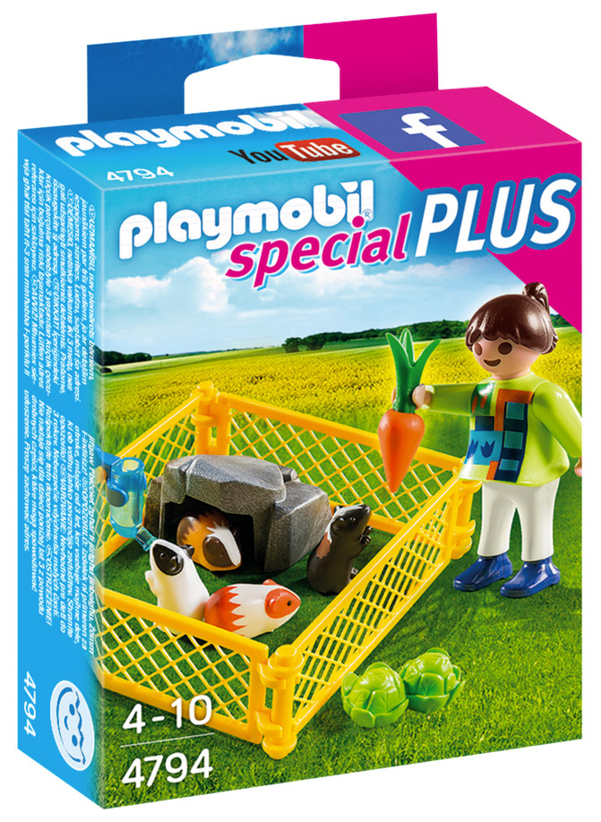 Enclos Playmobil Pour Cochons D'Inde Avec 2 Enfants - Ferme Et Animaux