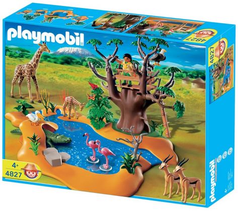 PLAYMOBIL Wild Life 4827 Poste d'observation et animaux de la savane