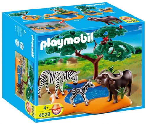 PLAYMOBIL Wild Life 4828 Buffle africain avec zèbres