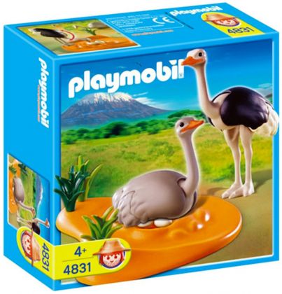 PLAYMOBIL Wild Life 4831 Couple d'autruches et nid