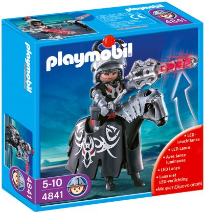 PLAYMOBIL Dragons 4841 Cavalier Dragon Rouge avec lance lumineuse