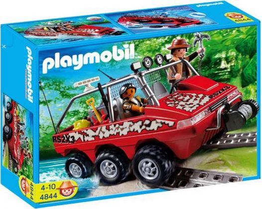 PLAYMOBIL Wild Life 4844 Véhicule amphibie avec explorateurs