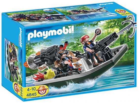 PLAYMOBIL City Action 4845 Bateau à canon et voleurs