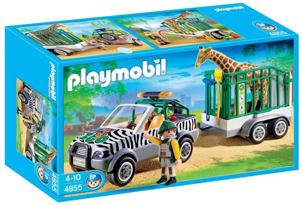 PLAYMOBIL City Life 4855 Véhicule de zoo avec remorque