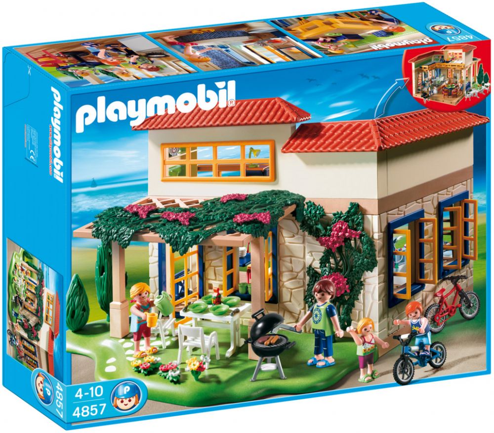 Playmobil Summer Fun 5433 pas cher, Famille avec piscine et plongeoir