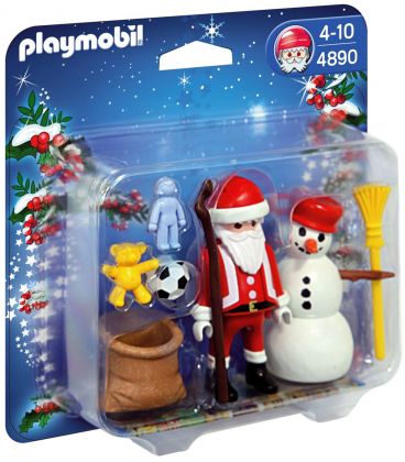 PLAYMOBIL Christmas 4890 Père Noël et bonhomme de neige