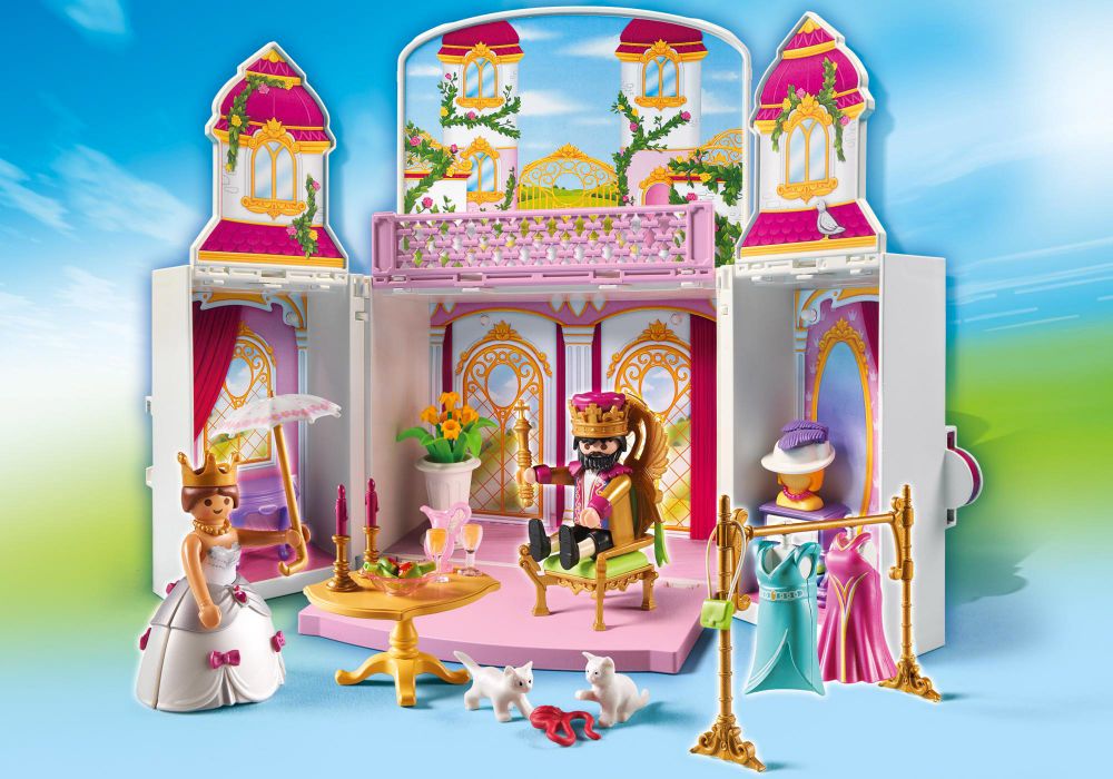 Playmobil  coffre doré pour  château de princesse  roi reine trésor