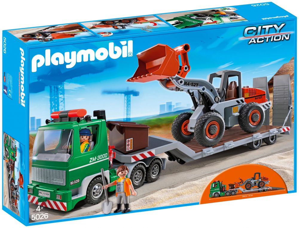 Playmobil City Action 5026 pas cher, Gros camion avec bulldozer