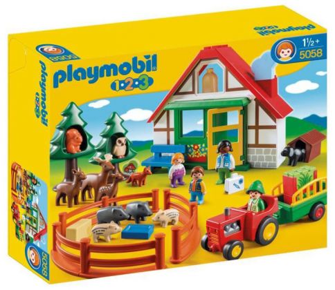 PLAYMOBIL 123 5058 Coffret maison forestière avec animaux