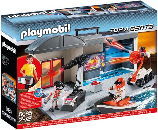 PLAYMOBIL Top Agents 5085 Base secrète transportable des Top Agents