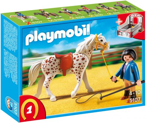 PLAYMOBIL Country 5107 Cheval et monitrice