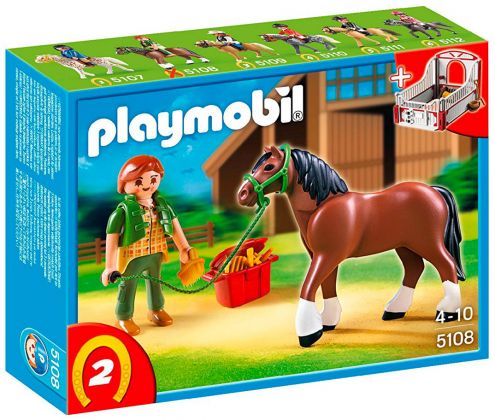 PLAYMOBIL Country 5108 Cheval et palefrenière