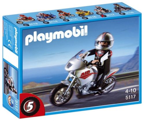 PLAYMOBIL Sports & Action 5117 Moto argentée