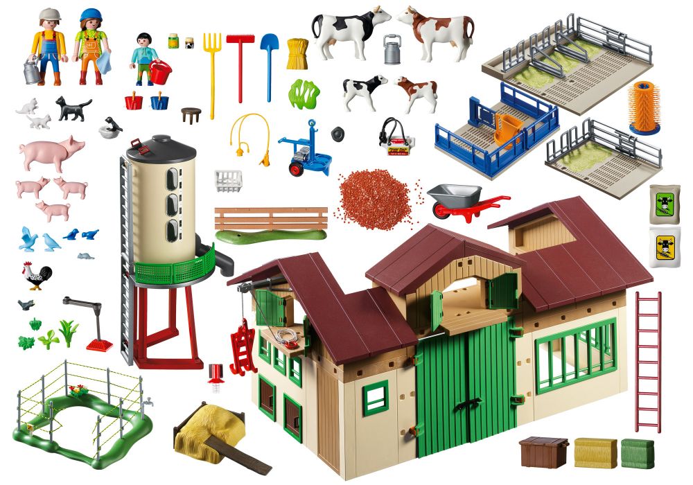 Playmobil Country 5119 Pas Cher Ferme Moderne Avec Silo