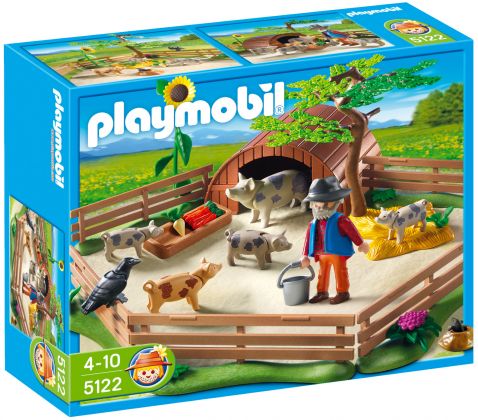 PLAYMOBIL Country 5122 Enclos et éleveur de cochons