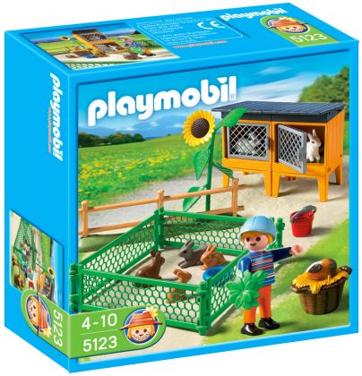 PLAYMOBIL Country 5123 Enclos à lapins et enfant