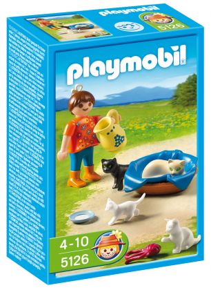 PLAYMOBIL Country 5126 Famille de chats et enfant