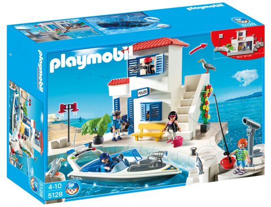 PLAYMOBIL City Action 5128 Police du port et bateau rapide