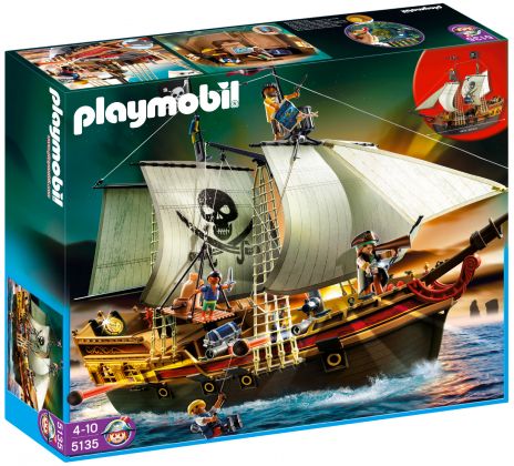 PLAYMOBIL Pirates 5135 Bateau d'attaque des pirates