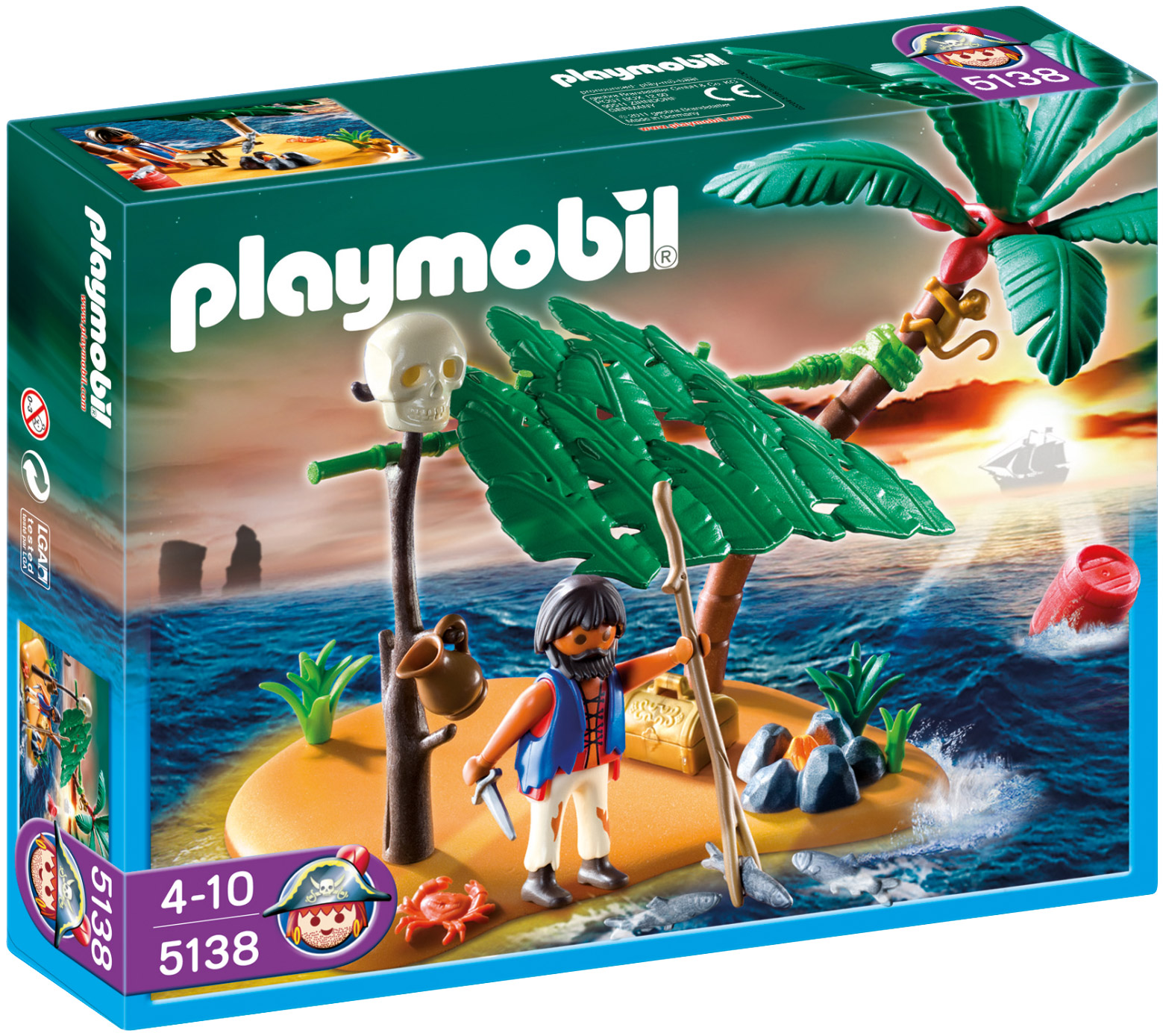 Playmobil Pirates 6678 pas cher, Bateau pirates des ténèbres