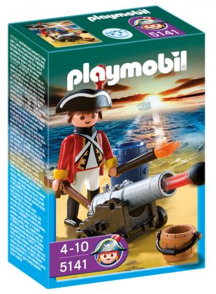 PLAYMOBIL Pirates 5141 Soldat Britannique avec canon