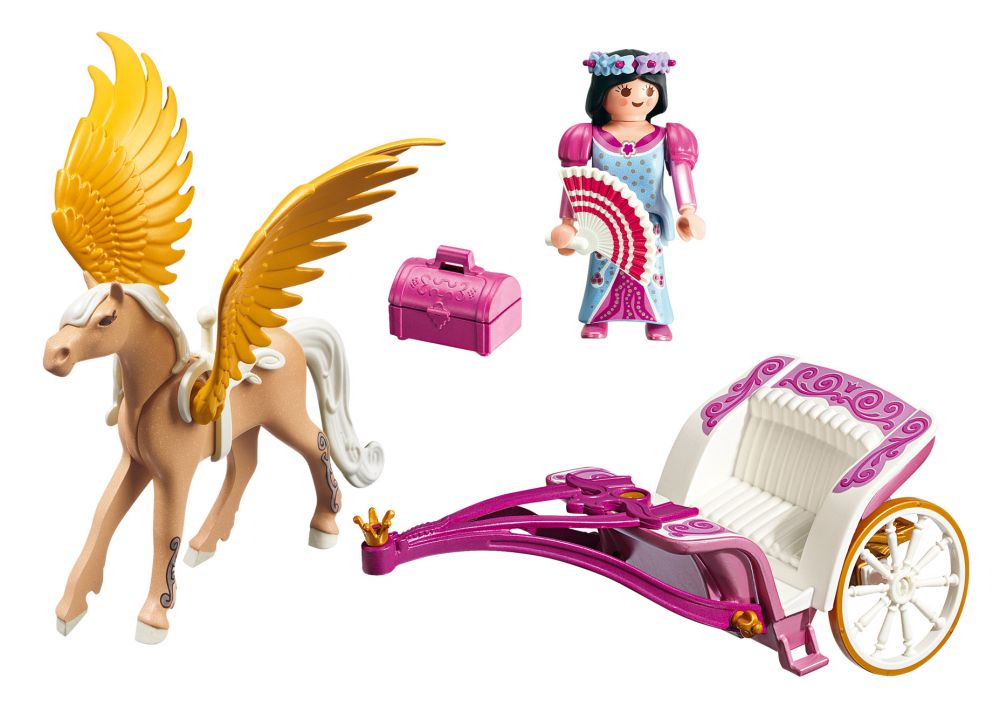  Playmobil Grand Château Princesse avec cheval volant