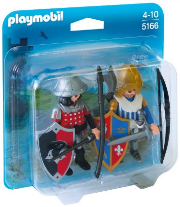 PLAYMOBIL Knights 5166 Duo Chevalier du Lion avec Chevalier de l'Aigle