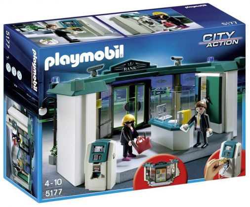 PLAYMOBIL City Action 5177 Banque avec distributeur de billets