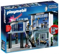 Playmobil City Action 70326 pas cher, Poste de police avec hélicoptère et  voiture
