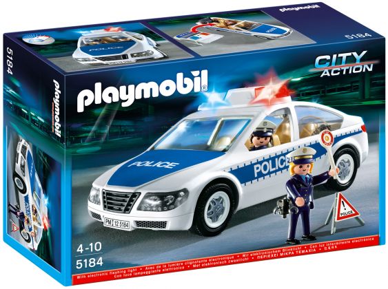 PLAYMOBIL City Action 5184 Voiture de police avec lumières clignotantes