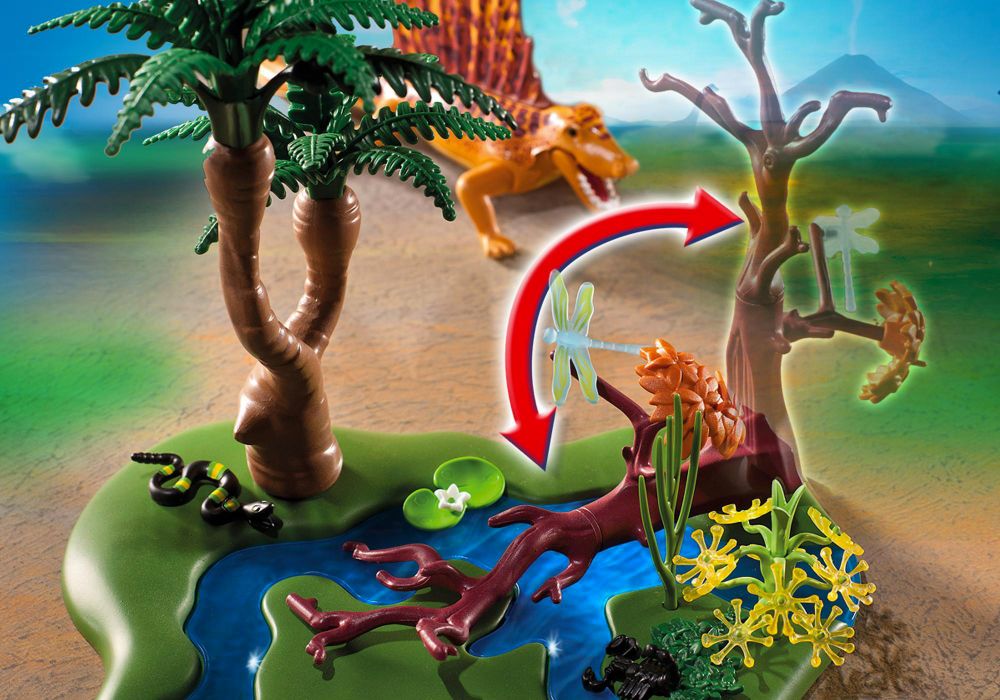 Dimétrodon avec Végétation - Playmobil Dinosaures 5235