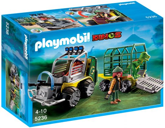 PLAYMOBIL Dinos 5236 Véhicule avec cage et bébé T-Rex