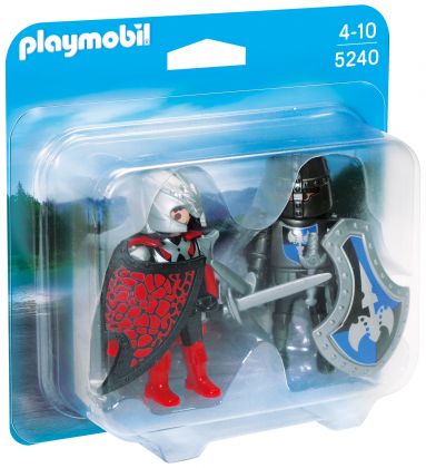 PLAYMOBIL Knights 5240 Duo chevalier Dragon et chevalier de Fer