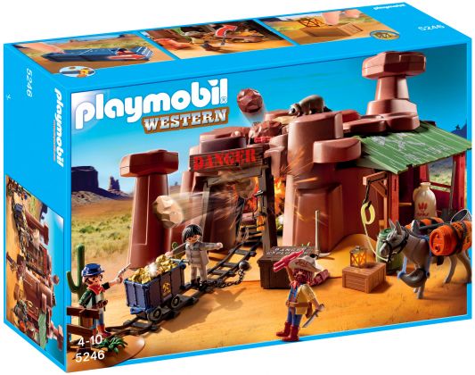 PLAYMOBIL Western 5246 Mine d'or avec explosif