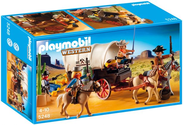 PLAYMOBIL Western 5248 Chariot avec cow-boys et bandits