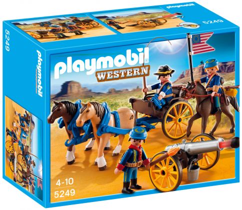 PLAYMOBIL Western 5249 Soldats américains avec canon