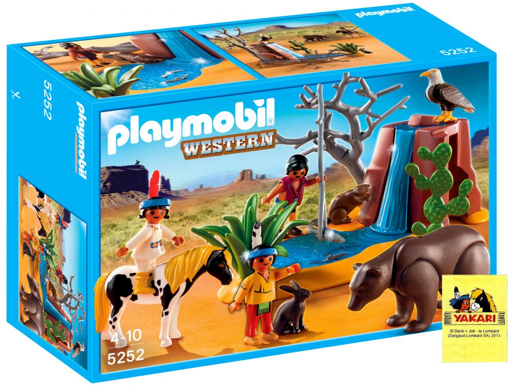 Playmobil Western 5252 pas cher, Enfants indiens avec animaux (Yakari)