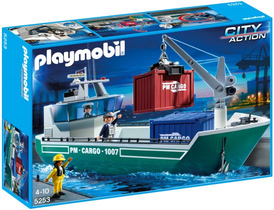 PLAYMOBIL City Action 5253 Cargo avec grue de chargement