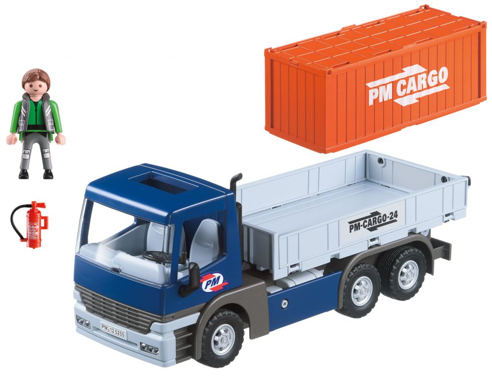 Playmobil City Action 5255 pas cher, Camion porte-conteneurs