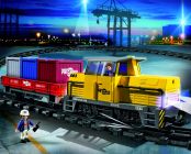 PLAYMOBIL City Action 5258 pas cher - Train porte-conteneurs radio-command?�